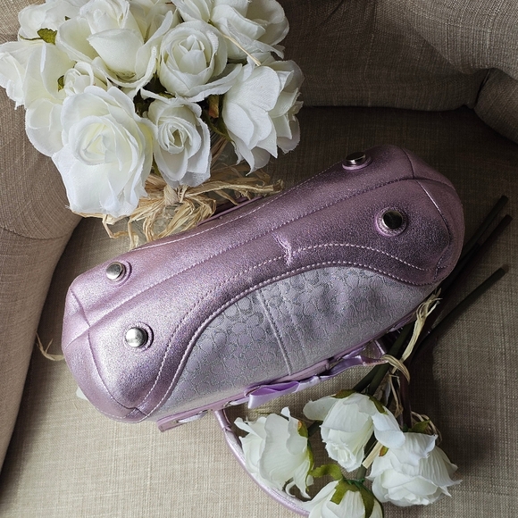 Sold- Vintage Coach Signature Lurex & Swarovski Crystal Top-Handle Bag / Purse - Picture 10 of 15